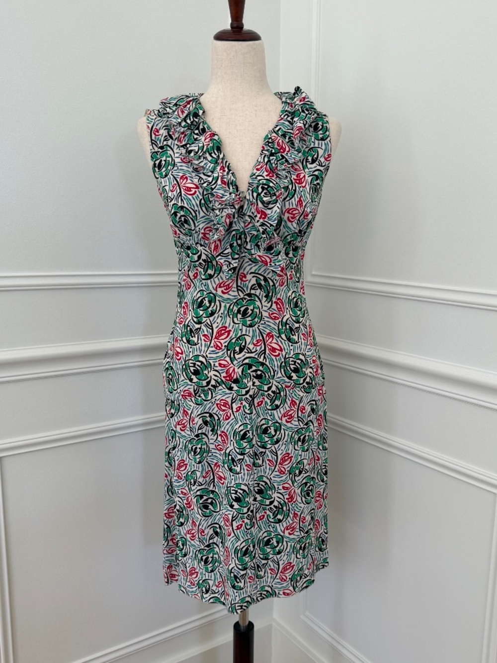 PRADA Resort Graphic Sleeveless Dress